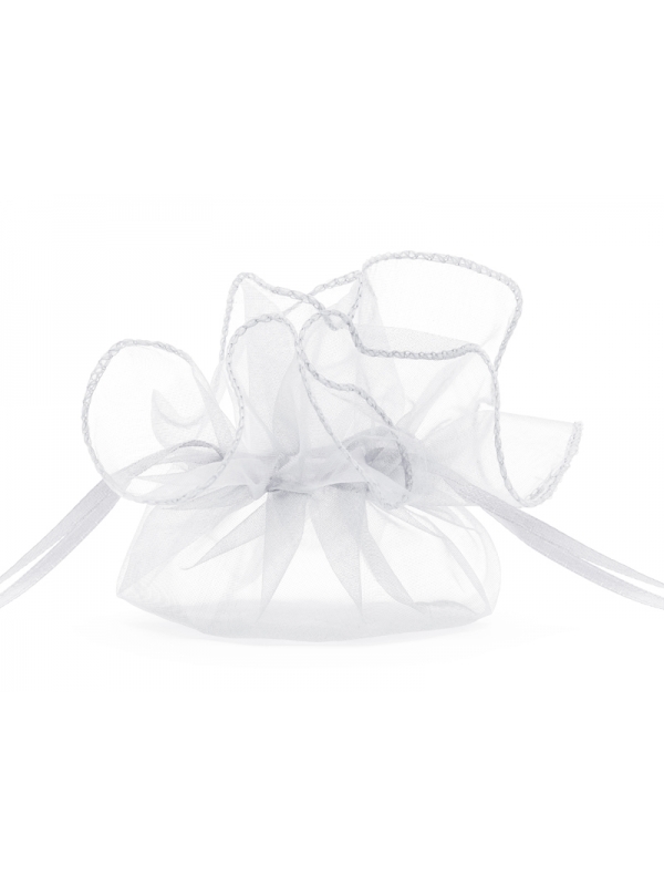Sachets Dragées en Organza Blancs de 25cm - Élégance Pure Mariage et fêtes