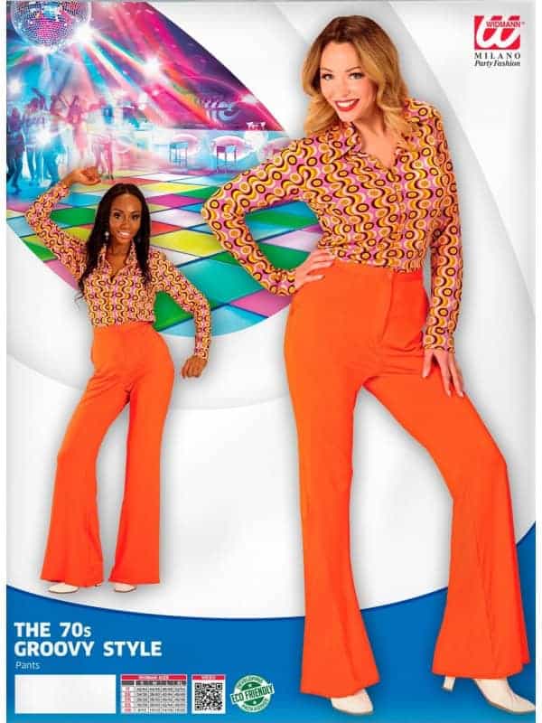 Pantalon Femme années 70, Orange