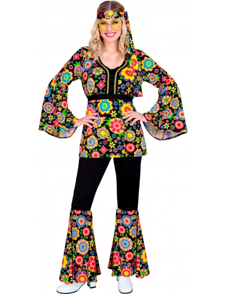 Ensemble Années 60/Hippie (chemise, pantalon, bandeau)