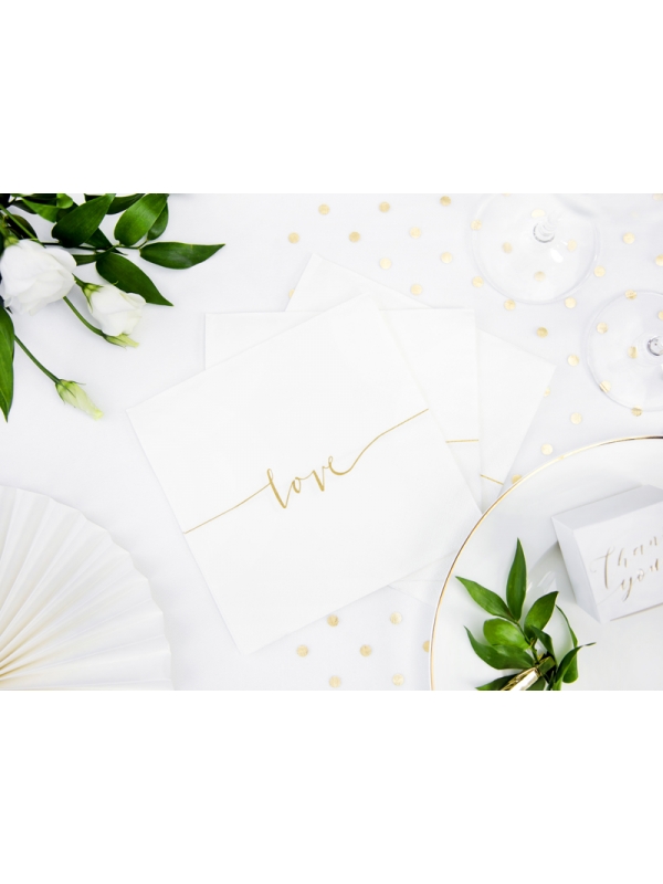 20 Serviettes de Mariage Élégantes : L'Amour sous forme de Papier