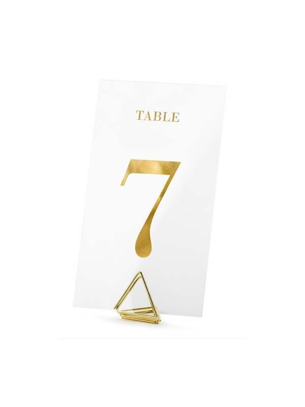 Porte-Cartes De Table Métalliques Dorés - Lot De 20 Pour Mariage, Fêtes Ou Restaurants