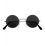 Lunettes Rondes Hippie Noires : Accessoire Vintage Incontournable