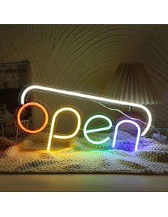 Néon Lumière Open Éclatant