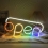 Lampe Néon "Open" Multicolore - Idéale pour Commerces et Décorations Festives