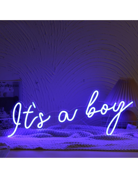 Néon LED "It's a Boy" - L'annonce lumineuse pour votre petit prince