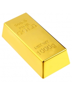 Faux Lingot d'Or en PVC - Richesse et Humour Garantis