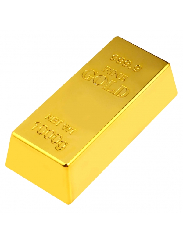 Faux Lingot d'Or en PVC - Richesse et Humour Garantis