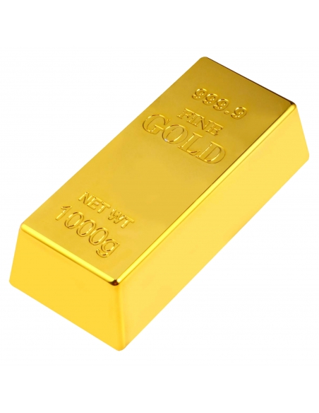 Faux Lingot d'Or en PVC - Richesse et Humour Garantis
