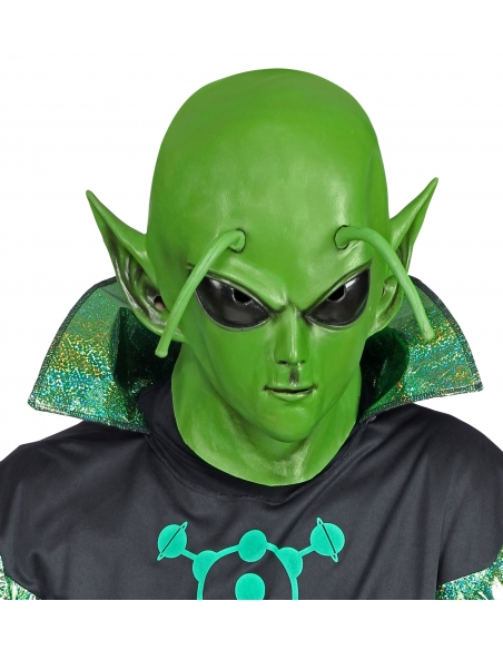 Masque d'Alien vert pour adulte en Latex