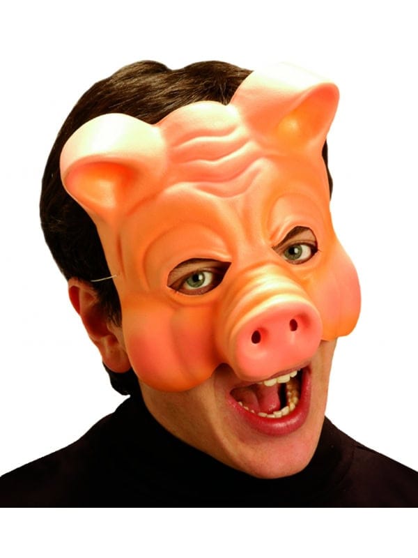 Masque Demi Face Cochon pour Fêtes et Animations