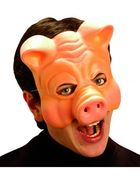 Masque Demi Face Cochon pour Fêtes et Animations