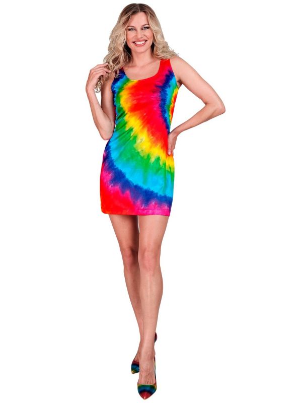 Robe Sexy Tie and Dye Arc-en-Ciel : Éclat et Tendance Réunis
