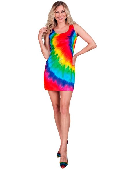 Robe Sexy Tie and Dye Arc-en-Ciel : Éclat et Tendance Réunis
