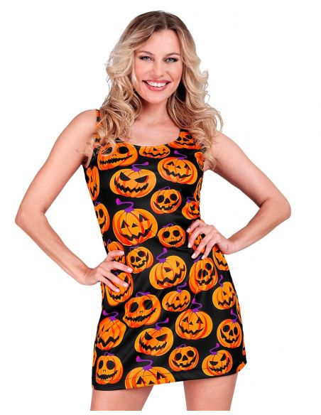 Robe d'Halloween la Plus Sensuelle femme : Citrouille Néon