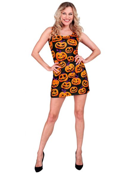 Robe d'Halloween la Plus Sensuelle femme : Citrouille Néon