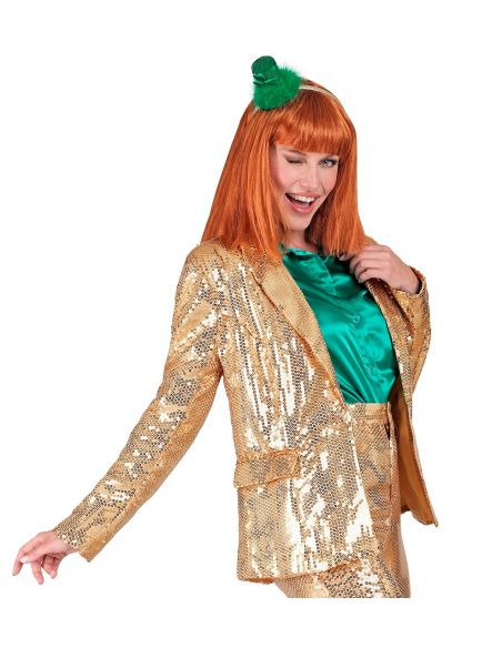 Veste de Tailleur dorée à sequins femme du S au XXL