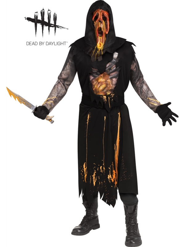 MIMIKRY Dead by Daylight(TM) Scorched Ghost Face® Costume Homme Taille L/XL - Pour les Fans du Jeu Vidéo