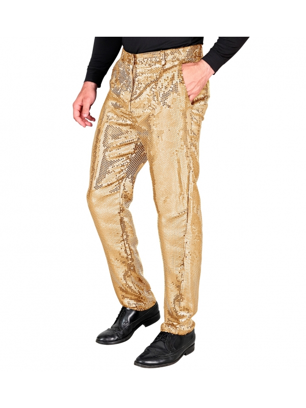 Pantalon Homme à Paillettes Or "Party Fashion"