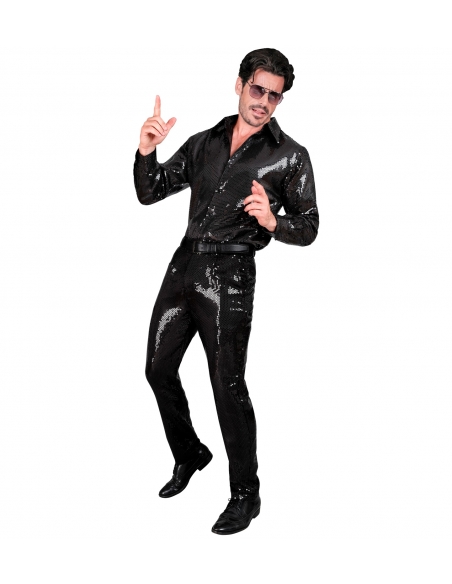 Pantalon Homme à Paillettes Noir "Party Fashion"