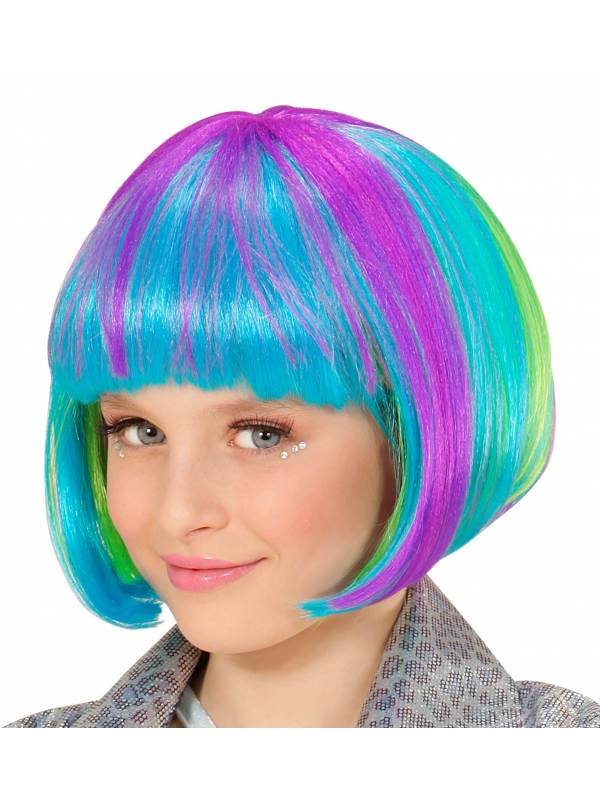 Perruque Colorée Fun pour Fille – Style Star Pop