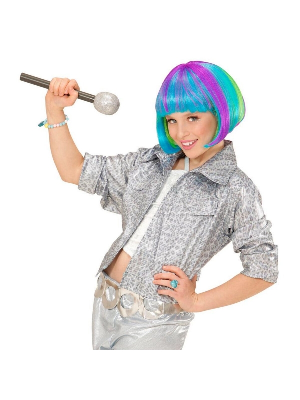 Perruque Colorée Fun pour Fille – Style Star Pop