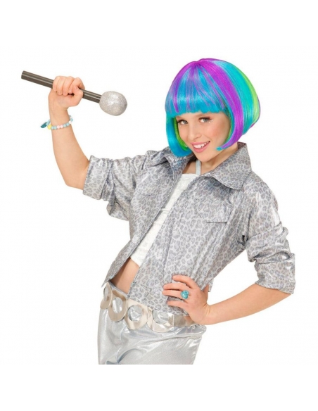 Perruque Colorée Fun pour Fille – Style Star Pop