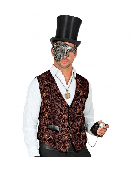 Gilet Steampunk Marron pour homme du S/M au XXL