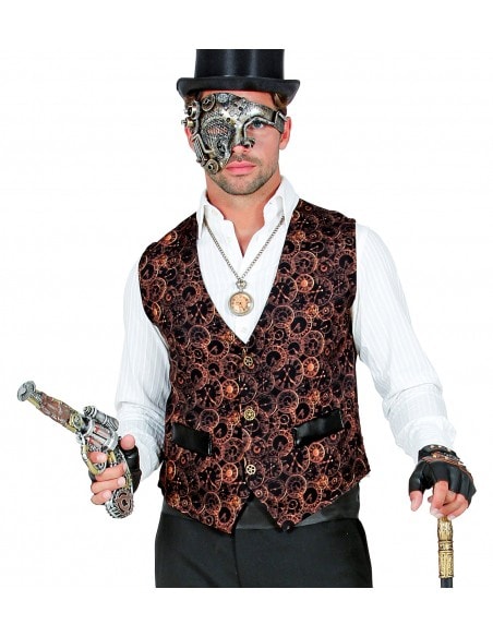 Gilet Steampunk Marron pour homme du S/M au XXL