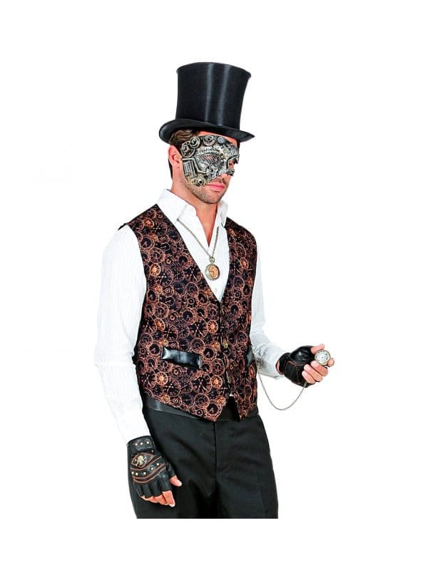 Gilet Steampunk Marron pour homme du S/M au XXL