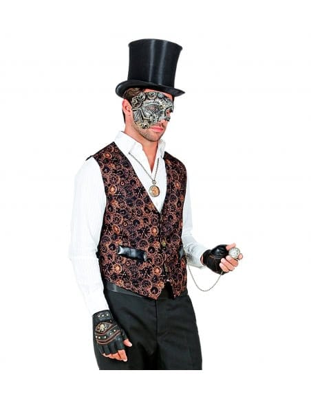 Gilet Steampunk Marron pour homme du S/M au XXL