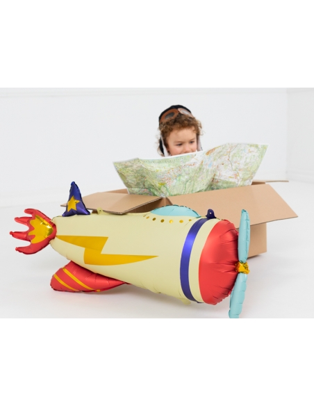 Ballon en forme d'Avion, 91x39cm - Embarquement Immédiat vers la Fête