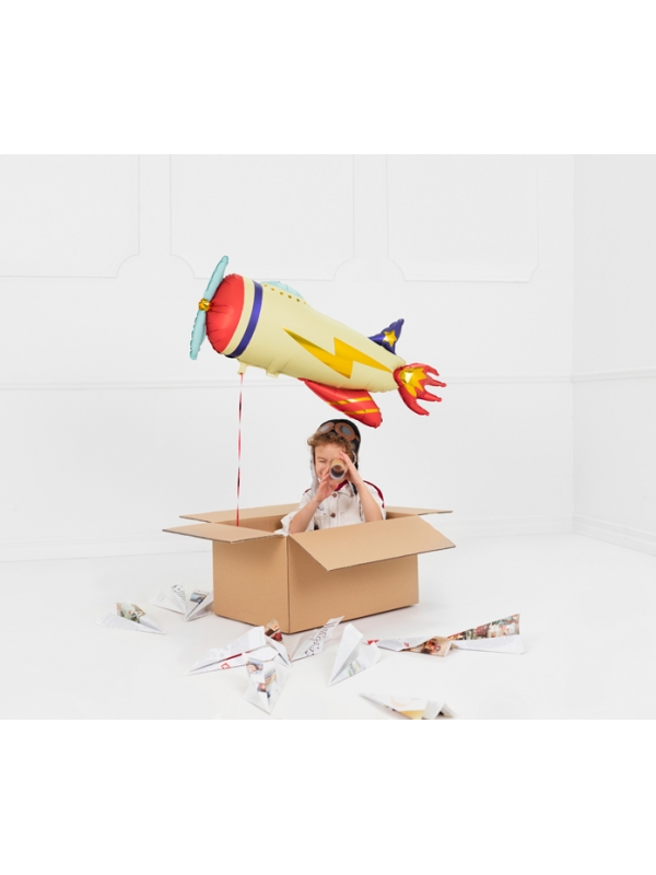 Ballon en forme d'Avion, 91x39cm - Embarquement Immédiat vers la Fête