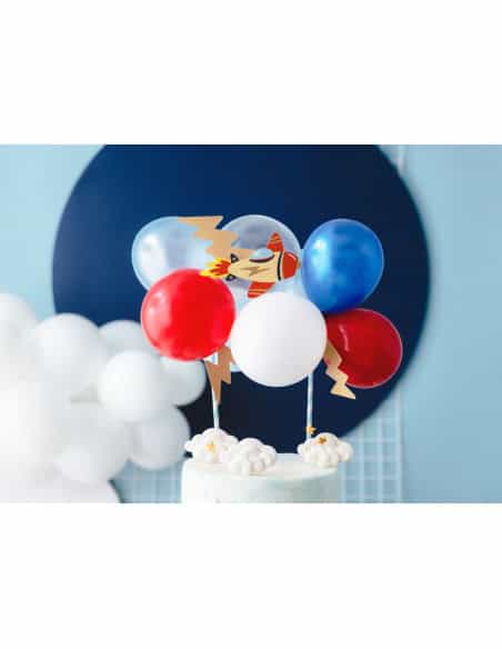 Décoration de gâteau d'anniversaire pour garçon, en forme de ballon d’avion, mélange, 29 cm