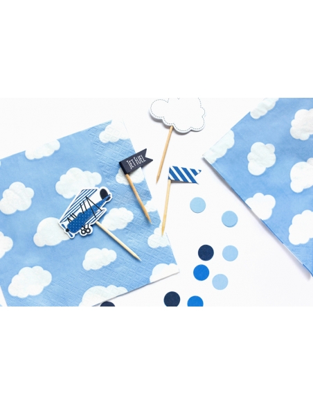 Serviettes de table motif nuage, 33x33cm (1 pqt. / 20 pc.)