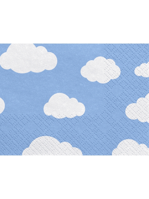 Serviettes de table motif nuage, 33x33cm (1 pqt. / 20 pc.)