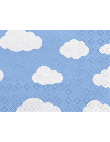 Serviettes de table motif nuage, 33x33cm (1 pqt. / 20 pc.)