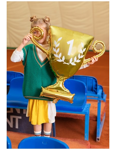 Ballon en Mylar Coupe de Champion, 64x61cm, or