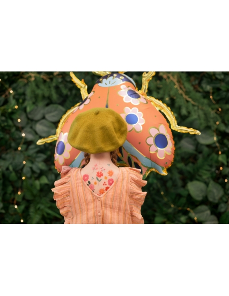 Ballon aluminium Coccinelle, 87x75 cm - Ajoutez une touche de magie à votre fête