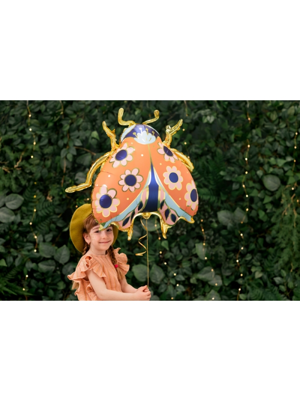 Ballon aluminium Coccinelle, 87x75 cm - Ajoutez une touche de magie à votre fête