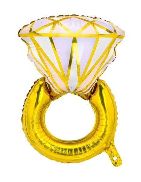 Ballon en Mylar Grande Bague de Fiançailles, 60x95cm