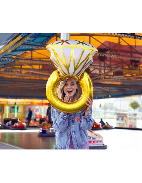 Ballon en Mylar Grande Bague de Fiançailles, 60x95cm