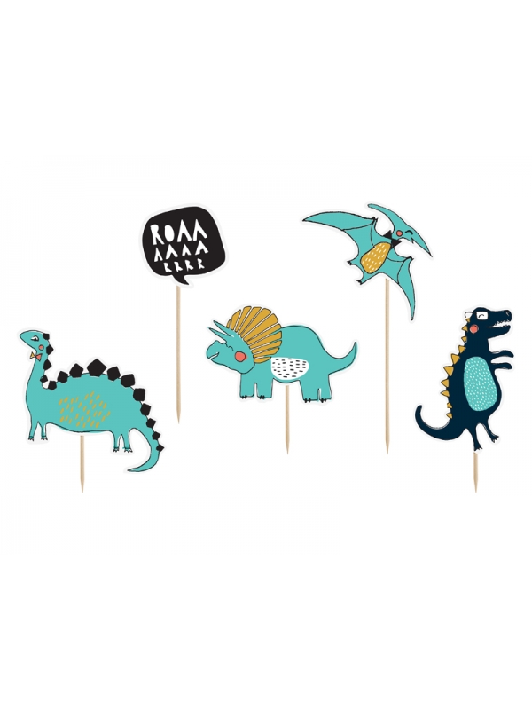 Kit de Décoration pour Gâteau d'Anniversaire - Thème Dinosaures
