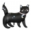 Ballon aluminium Chat, 96x95 cm - Halloween & Anniversaire