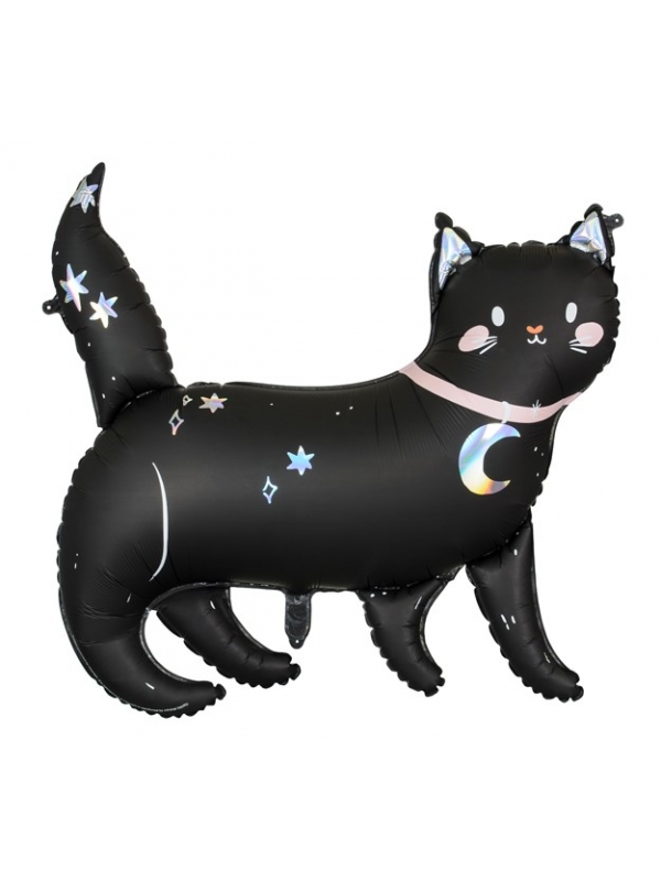 Ballon en aluminium Chat, 96x95 cm - Halloween & Anniversaire