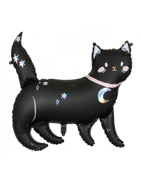 Ballon en aluminium Chat, 96x95 cm - Halloween & Anniversaire