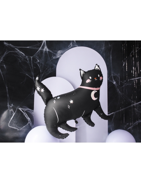 Ballon en aluminium Chat, 96x95 cm - Halloween & Anniversaire