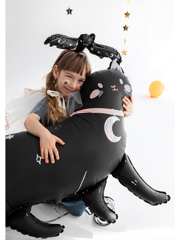 Ballon en aluminium Chat, 96x95 cm - Halloween & Anniversaire