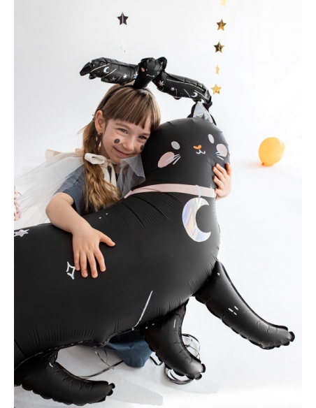 Ballon en aluminium Chat, 96x95 cm - Halloween & Anniversaire