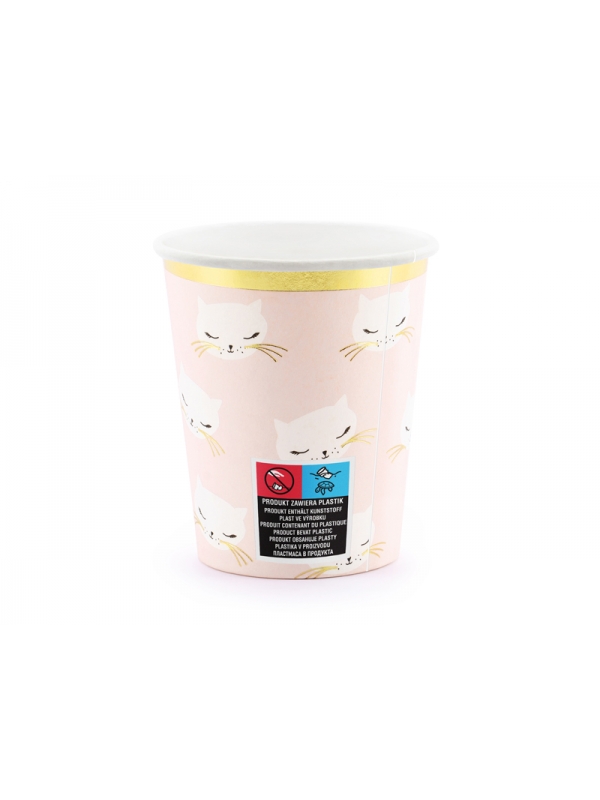 Gobelets Chaton, 200ml (1 pqt. / 6 pc.) - Anniversaire & Baby Shower
