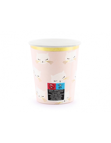 Gobelets Chaton, 200ml (1 pqt. / 6 pc.) - Anniversaire & Baby Shower